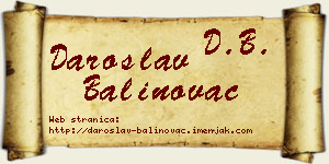 Daroslav Balinovac vizit kartica